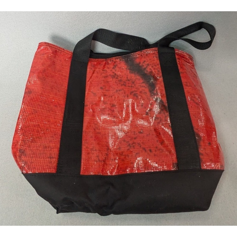 Rareform Insulated Cooler Tote Bag Unisex Medium Red Black Excellent Repurposed